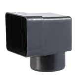 Elbow connector for through wall parapet roof drains